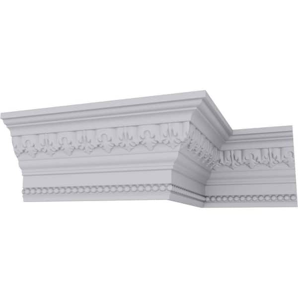 Ekena Millwork SAMPLE - 2-3/4 in. x 12 in. x 4-3/4 in. Polyurethane Nadia Crown Moulding