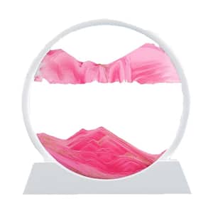 3D Deep Sea Quicksand Hour Glass in Pink