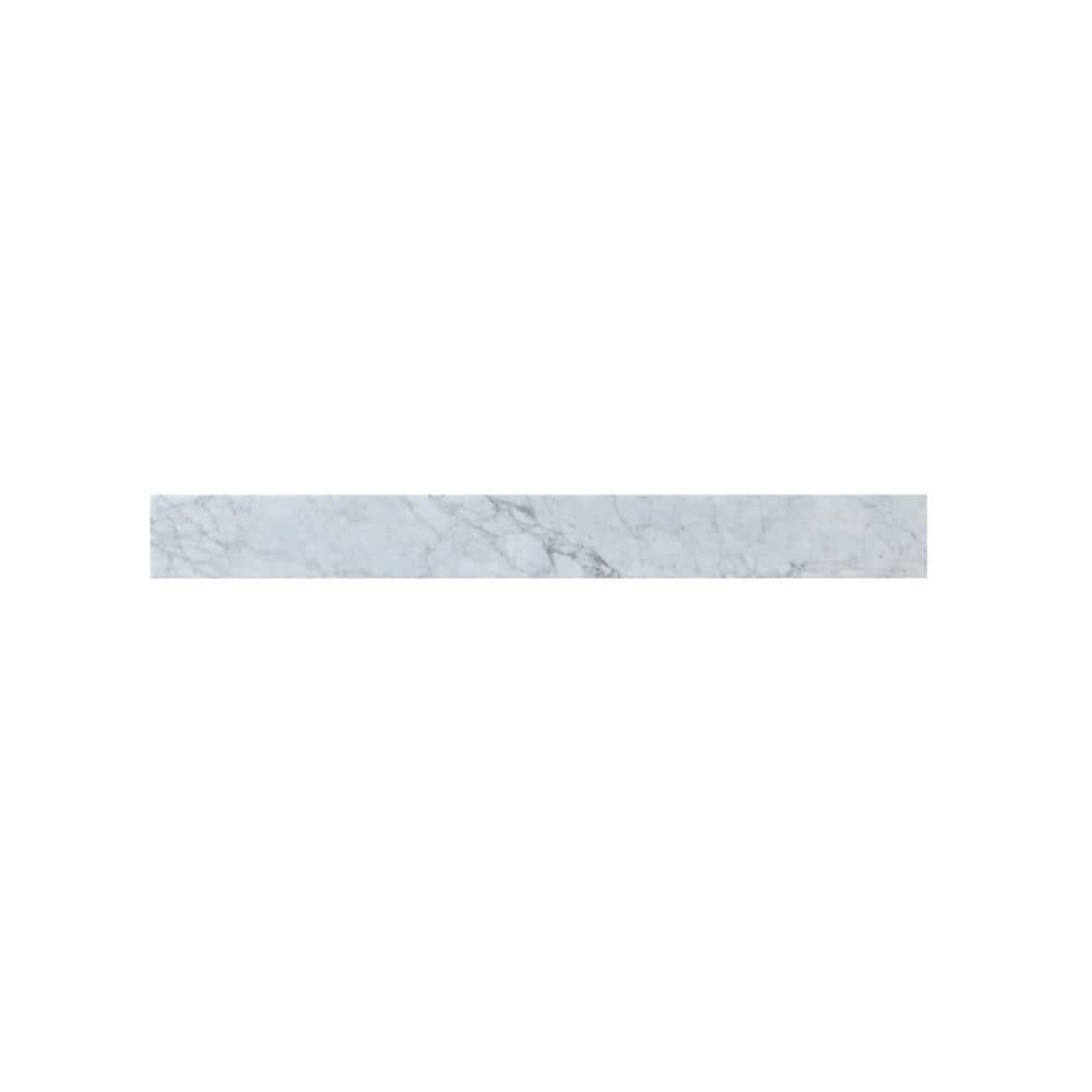 Timeless Home 36 in. W Marble Vanity Backsplash in Carrara White