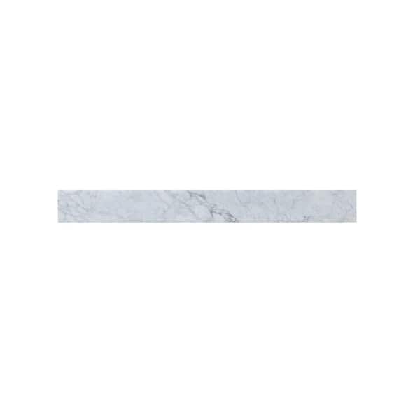 Unbranded Timeless Home 36 in. W Marble Vanity Backsplash in Carrara White