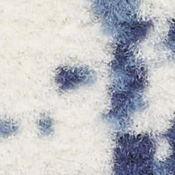 2 X 10 Blue Abstract Washable Area Rug Runner Rug