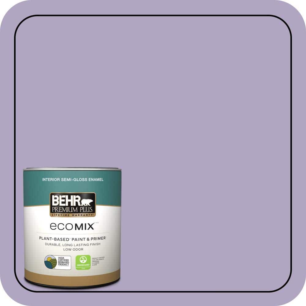 1 qt. #650D-4 Winter Amethyst Semi-Gloss Enamel EcoMix Plant-Based Interior Paint & Primer price history on PriceWatchPro
