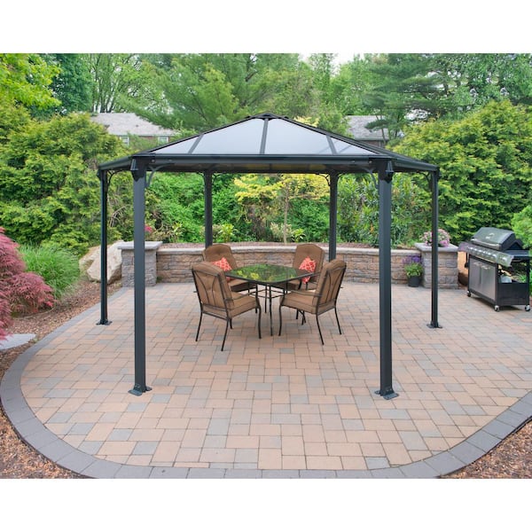 CANOPIA by PALRAM Monaco Hexagonal 13 ft. x 15 ft. Gray/Bronze