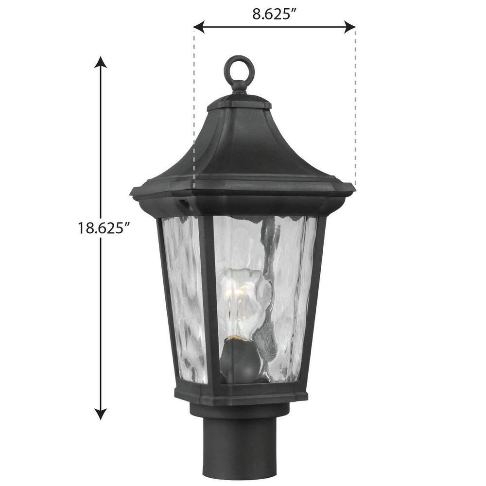 Marquette 19" Black Composite Polymer Outdoor Post Lantern