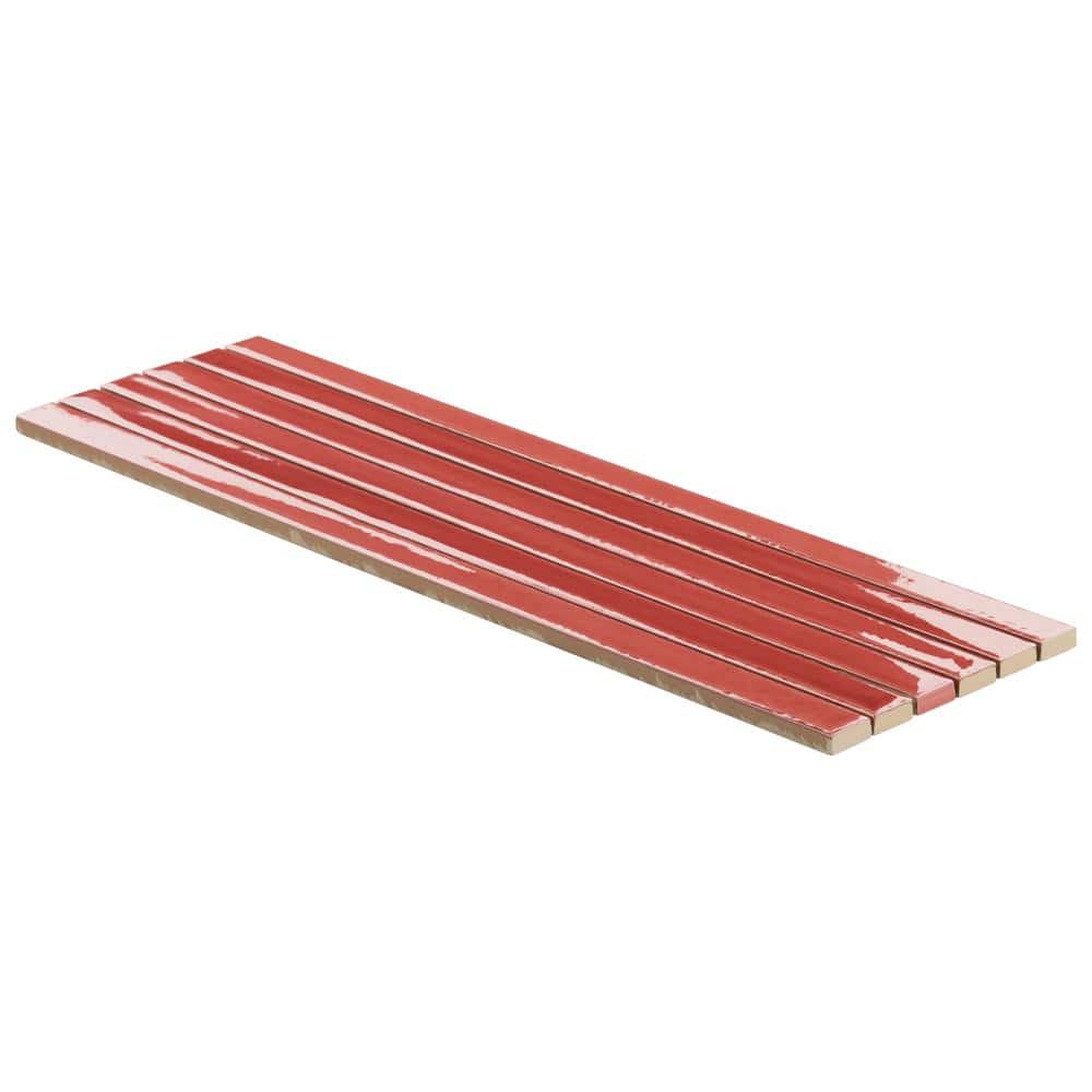 Wild Coralito Pink Glossy Ceramic Mosaic Wall Tile