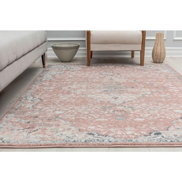 Pink Amaranth 6 ft. x 6 ft. Round Indoor Area Rug