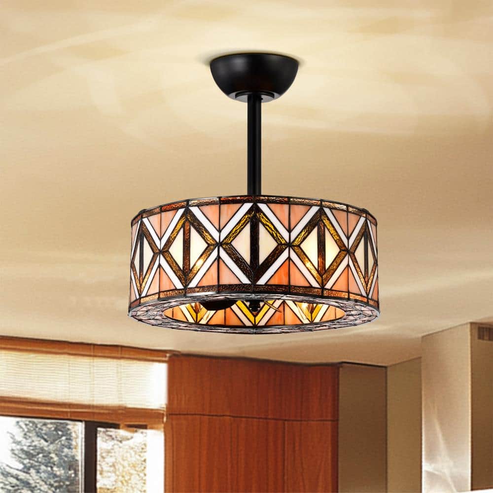 Cancha Marble and Ivory Tiffany Glass Lighted Ceiling Fan w Remote price history on PriceWatchPro