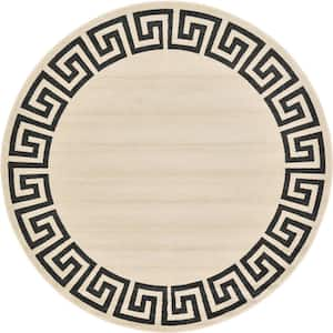 Athens Modern Beige 8' 0 x 8' 0 Round Rug