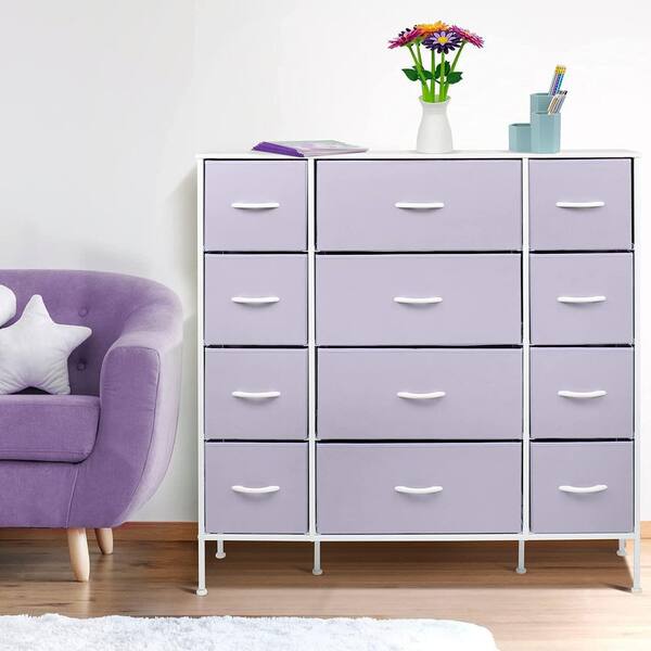 LEONE Purple 48 Wide Dresser & Mirror - CB Furniture