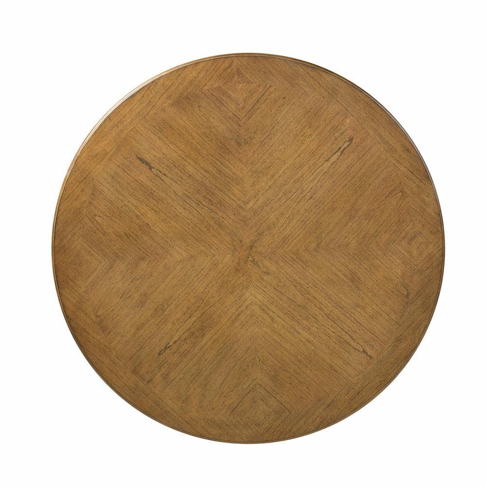 Cori 5-Piece Round Counter Dining Set in Bisque and Brown