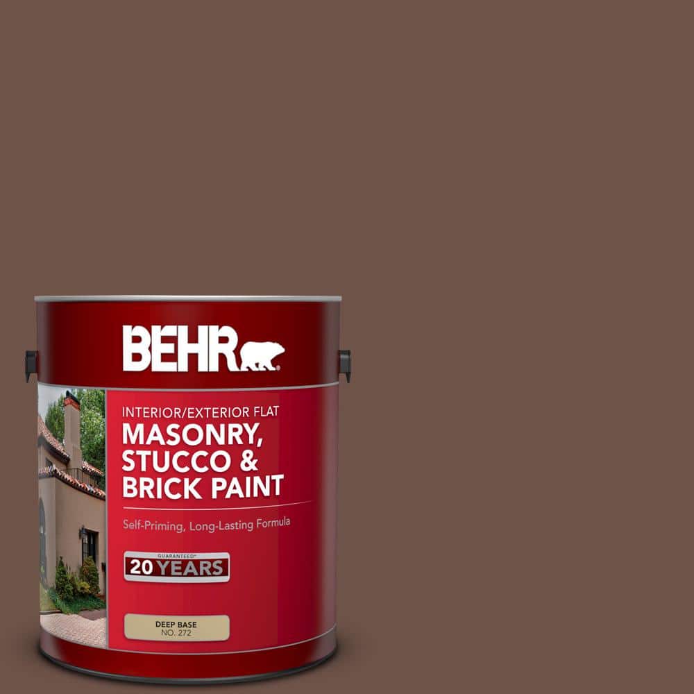1 gal. #N230-7 Rustic Tobacco Flat Interior/Exterior Masonry, Stucco and Br
