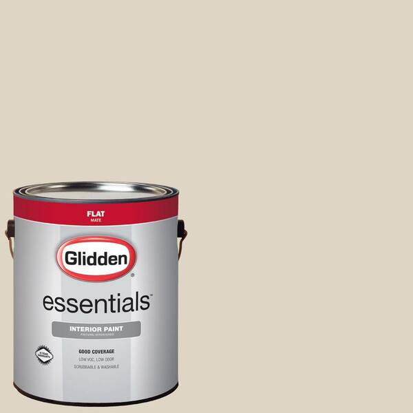 Glidden Essentials 1 gal. #HDGWN28U Pillar Beige Flat Interior Paint
