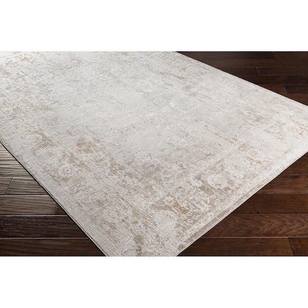 Carmel Brown Traditional Distressed 3 ft. x 3 ft. Area Rug