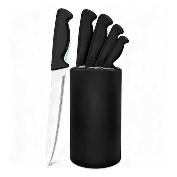 6-Piece German High Carbon Stainless Steel Knife Set with Chef's, Slicing, Bread, Utility, and Paring Knives