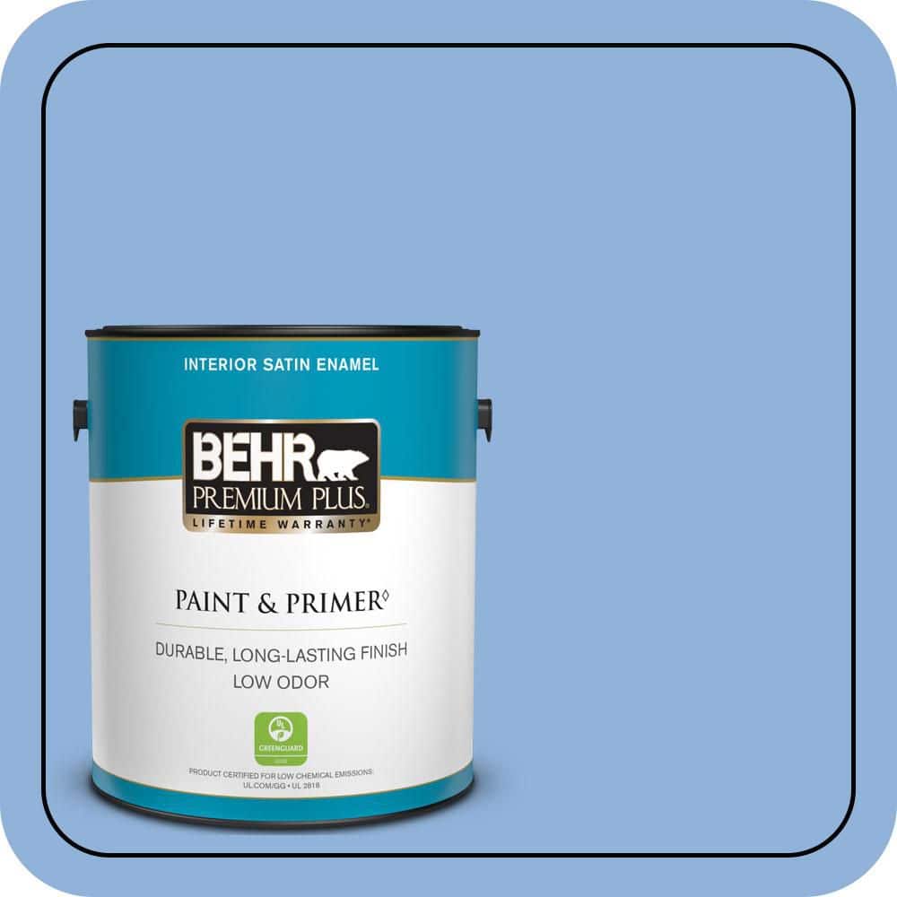メイフラワー BEHR PREMIUM PLUS 1 gal. #580B-5 Cornflower Blue Satin