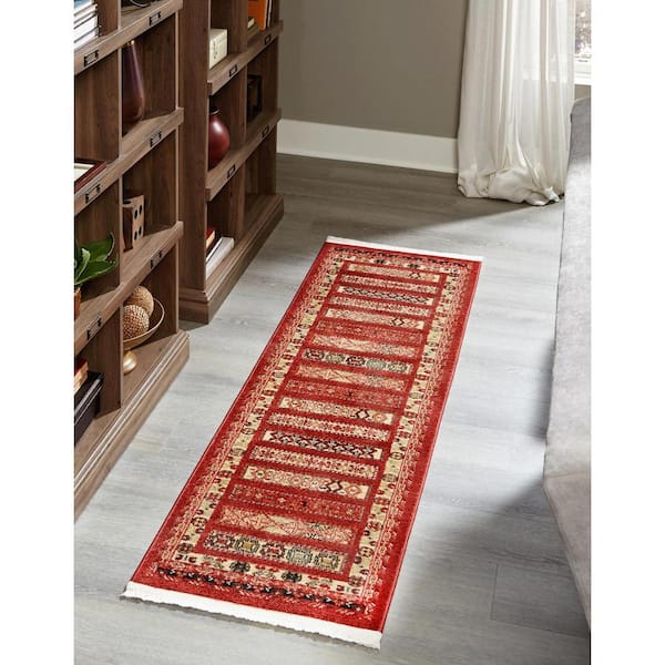 Fars Pasadena Rust Red 2' 7 x 10' 0 Runner Rug