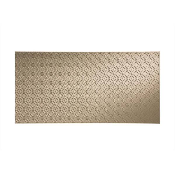 Fasade Rings 96 in. x 48 in. Decorative Wall Panel in Bisque