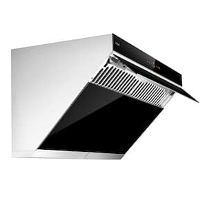 Slant Vent Series 36 in. 1000 CFM Under Cabinet or Wall Mount Range Hood with Motion Activation in Onyx Black