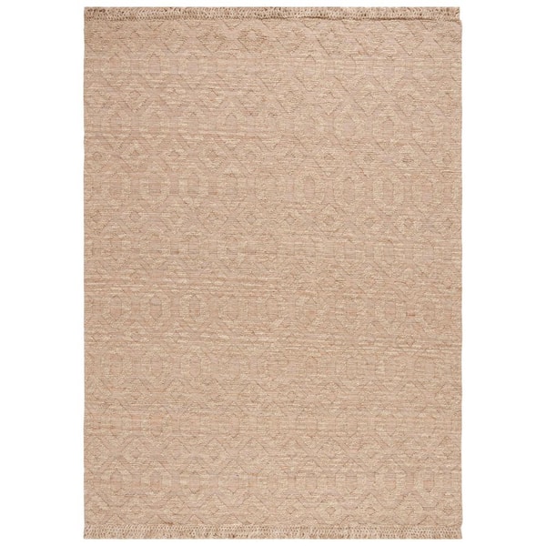 SAFAVIEH Natural Fiber Beige 8 ft. x 10 ft. Hexagonal Monochrome Area Rug