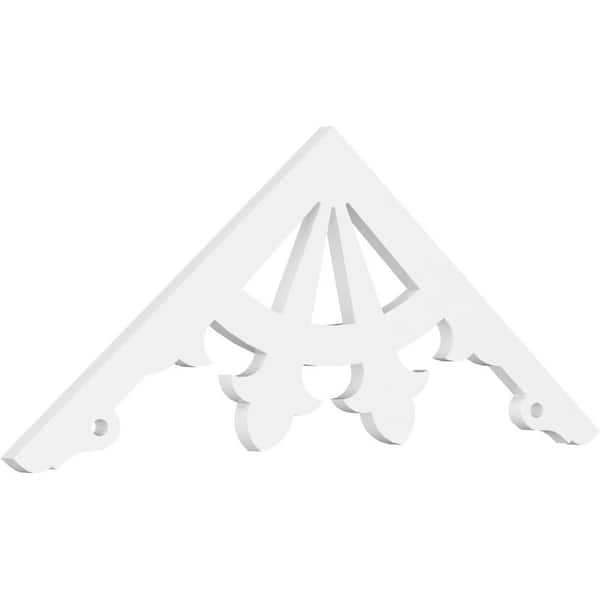 Ekena Millwork 1 in. x 48 in. x 18 in. (9/12) Pitch Riley Gable Pediment Architectural Grade PVC Moulding