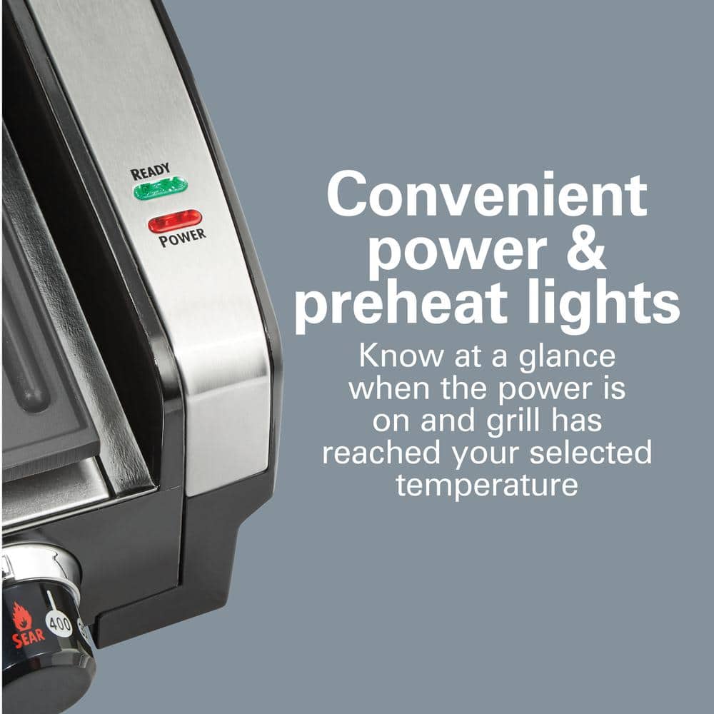 Stainless Steel Electric Indoor Searing Grill with Viewing Window