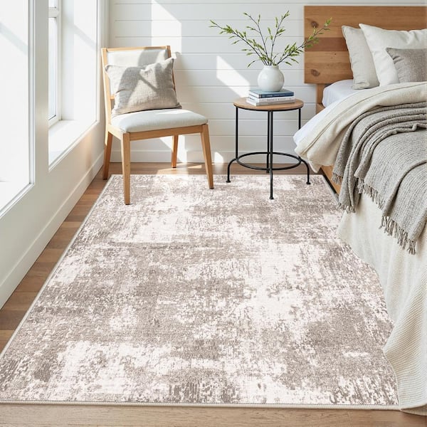 Claude Brown 5 ft. x 7 ft. Modern Abstract Area Rug