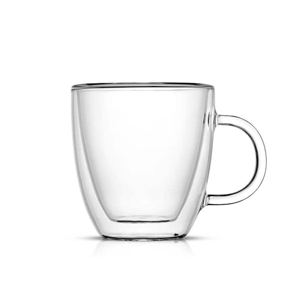 JoyJolt Savor Lead Free Glass Double Wall Mug, 5.4 oz. (Set of 2)