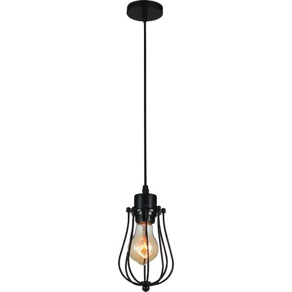 CWI Lighting Tomaso 1 Light Down Mini Pendant With Black Finish