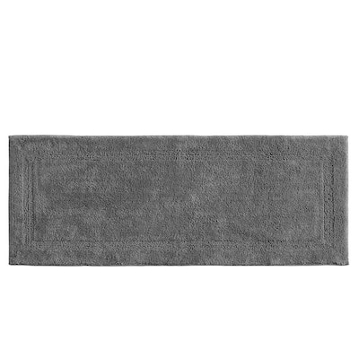 Peniston Solid Dark Gray Cotton 22 in. x 60 in. Rug