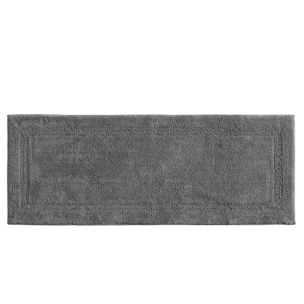 Nautica Peniston Solid Dark Gray Cotton 22 in. x 60 in. Rug