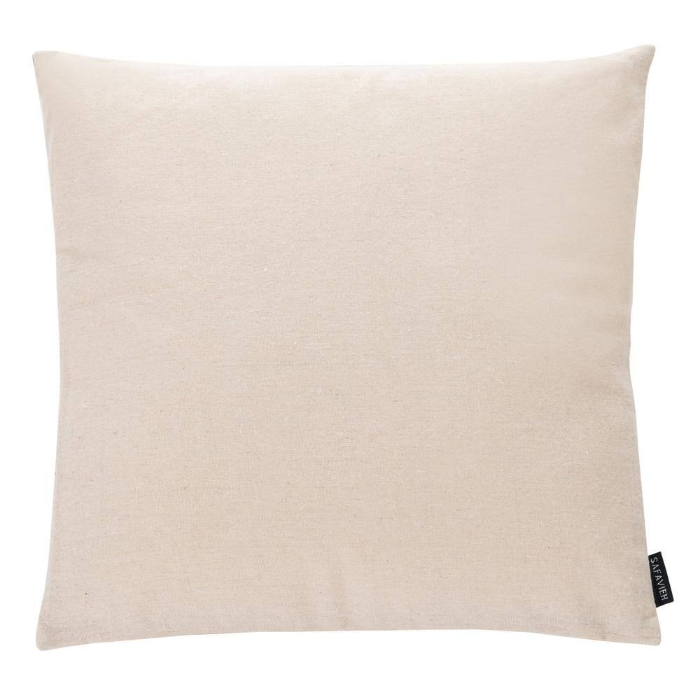 Endra Chevron Navy and Tan Faux Leather Throw Pillow