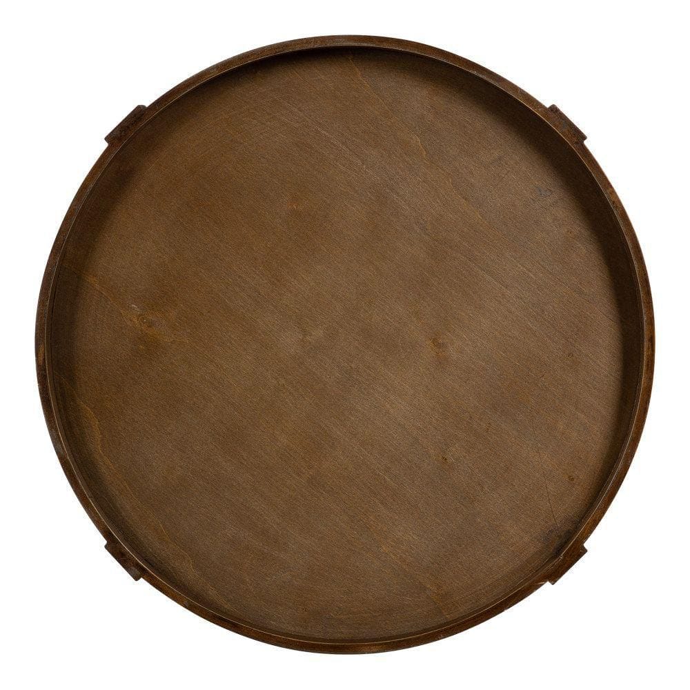 Bellport 20 in. Rustic Brown Round MDF Top End Table - thumbnail 8