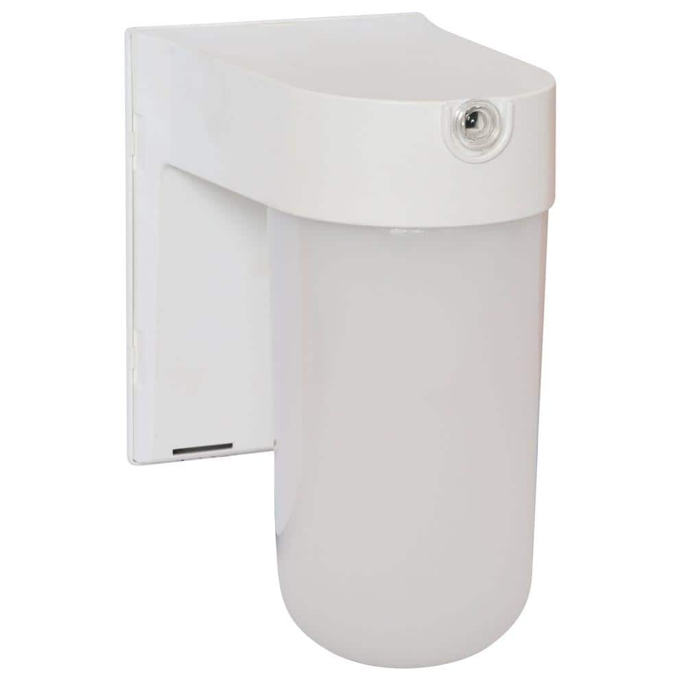 A-19 White Outdoor Jelly Jar Porch Wall Lantern Sconce