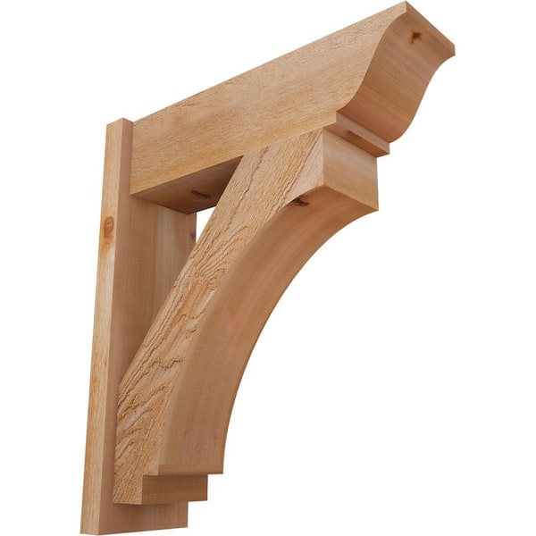 Ekena Millwork 8 in. x 30 in. x 26 in. Imperial Traditional Rough Sawn Western Red Cedar Outlooker