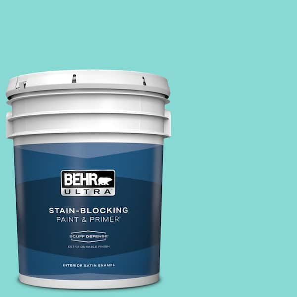 BEHR ULTRA 5 gal. #P450-3 Rainwater Extra Durable Satin Enamel Interior Paint & Primer