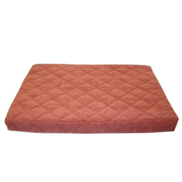 Unbranded Large Protector Pad Quilted Orthopedic Jamison Pet Bed - Earth Red
