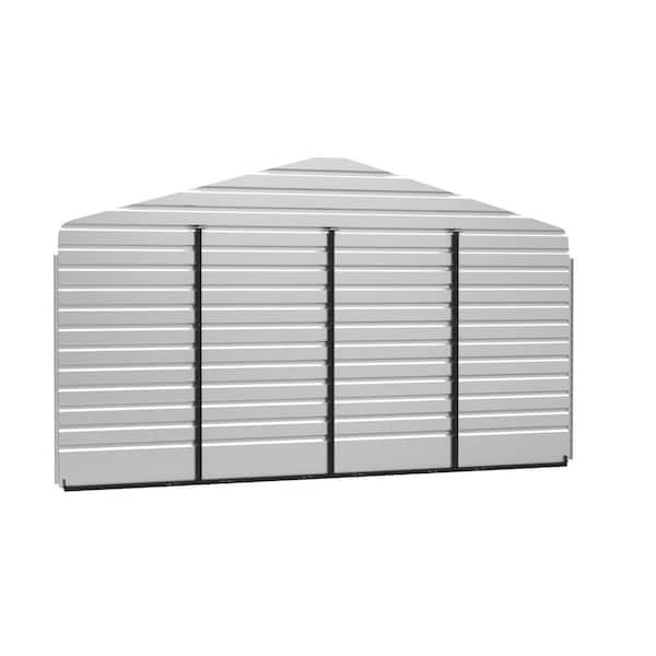 20 ft. W x 9 ft H x 0.88 in. D Charcoal Galvanized Steel Rear Wall Carport Enclosure