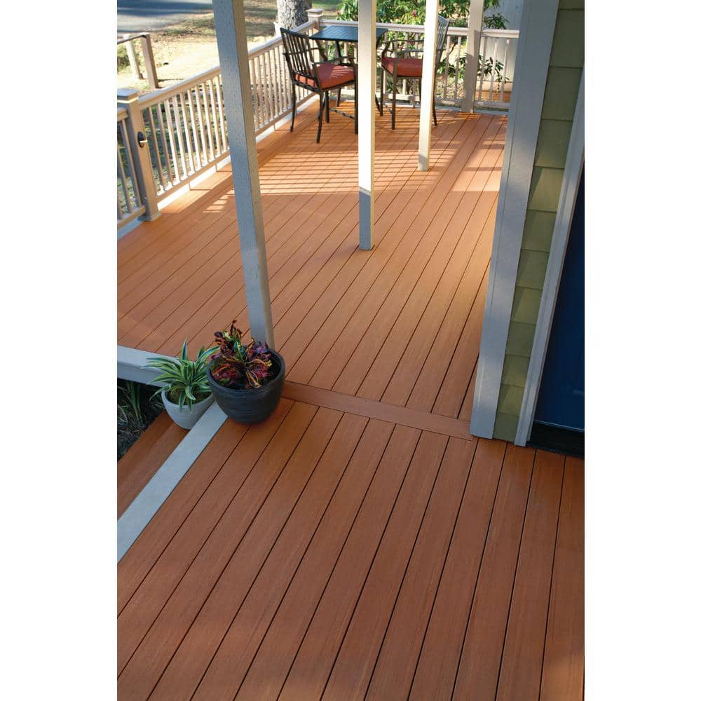 TimberTech Advanced PVC Vintage 5/4 in. x 6 in. x 20 ft. Grooved