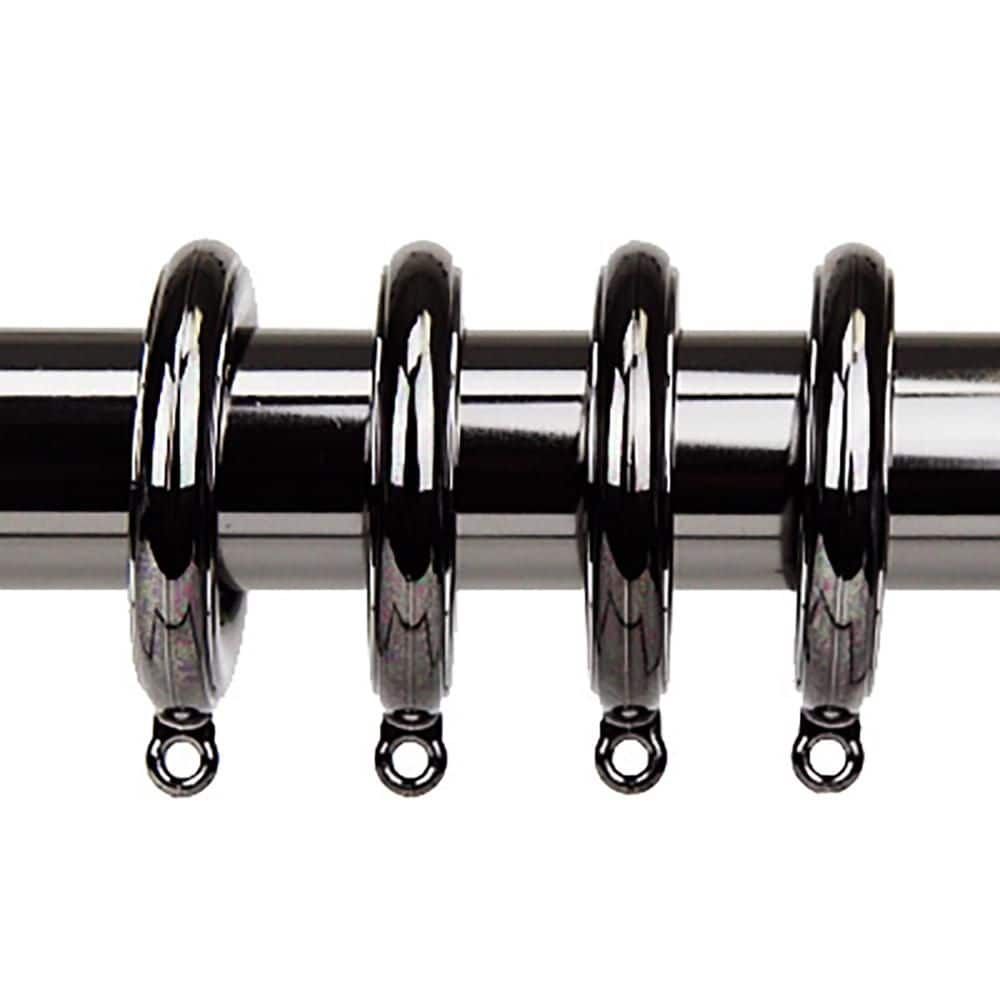 EMOH 1-3/4 inch diameter Curtain Rings with Eyelets (Set of 10)-Black ...