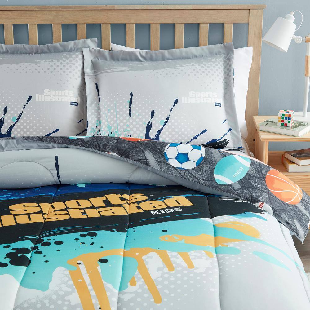 Twin Reversible Sports Illustrated Kids Microfiber Bedding Set