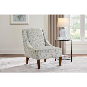 Leabury Classic Swoop Upholstered Accent Chair in Leaf Print (28" W)