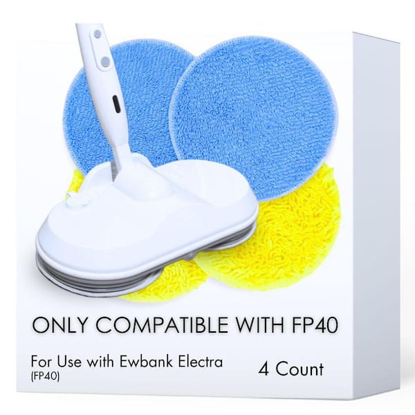 Electra Mop Replacement Pads, Washing & Polishing, FP40 Reusable Spin Pads