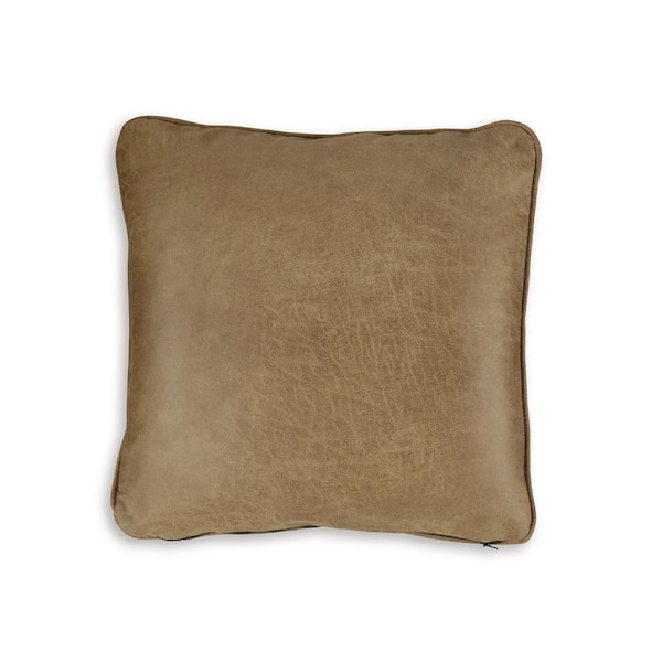 Cortnie Brown Solid Polyester 20 in. X 20 in. Throw Pillow (Set of 4)
