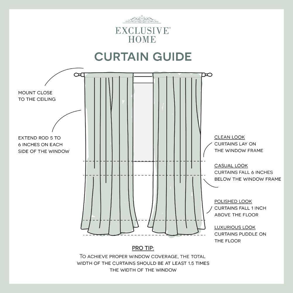 Itaji White Sheer Linen Look Rod Pocket Curtain Panels