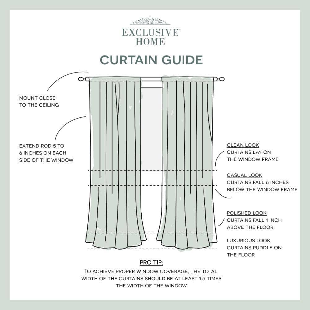 Winter White Sheer Linen Rod Pocket Curtain Panel Pair