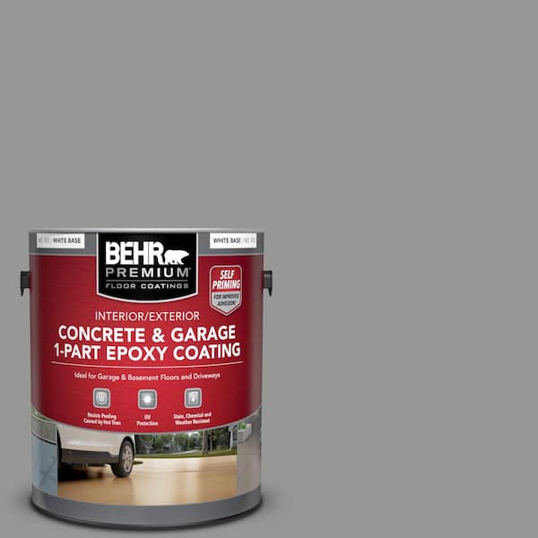 BEHR PREMIUM 1 gal. #PPU24-19 Shark Fin Self-Priming 1-Part Epoxy Satin Interior/Exterior Concrete and Garage Floor Paint