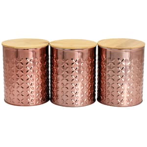 3-Piece Aluminum Canister Set in Copper
