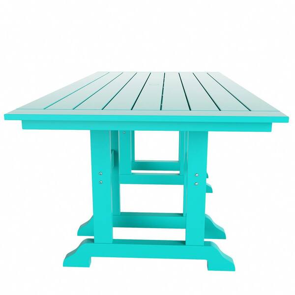 Teal outdoor table online and chairs