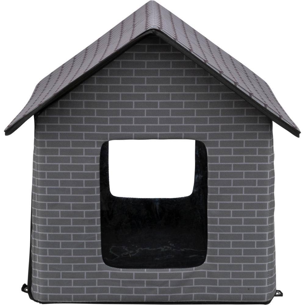 Small Gray Insulated Plastic Outdoor Pet House