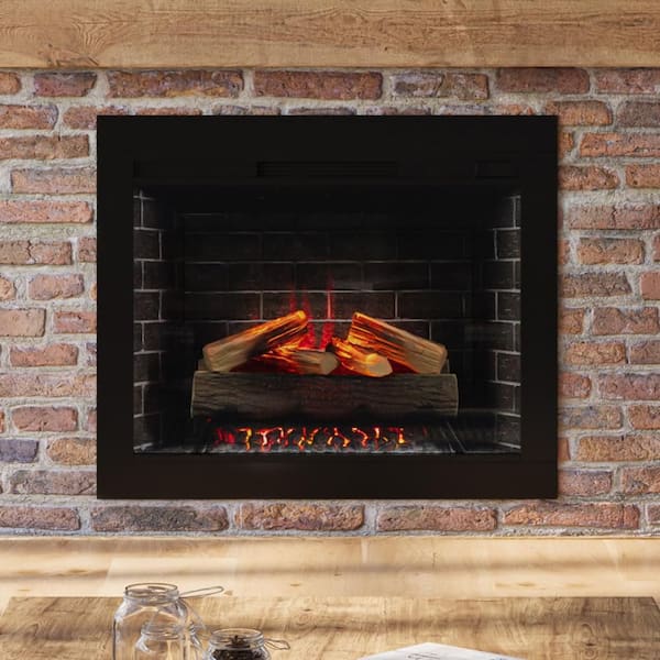 Uptown 33 in. Smart Electric Fireplace Insert Heater with Trim Kit, Multi-Color Flames, Wi-Fi and Remote, 5118 BTU